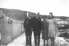 307: l-r Ben Mulrooney, Bernard Mulrooney, Bernard's 3rd wife Anne Ryan, Marg Ryan. (1945)  - Ben son of Bernard Mulrooney &amp;amp; Johanna Webber; Bernard son of Patrick Mulrooney &amp;amp; Ellen Pierson;  Anne daughter of Garrett Ryan &amp;amp; Anne Hayes; Marg daughter of Denis Ryan &amp;amp; Mary Dunphy